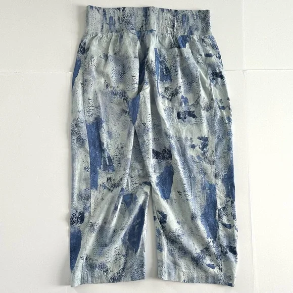 Anthropologie Pilcro Reese Smocked Pull-on Barrel Pants Printed Edition |XL| EUC - Picture 5 of 12